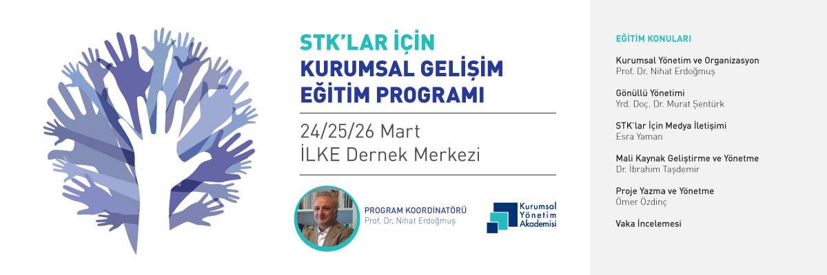 Kurumsal Kapasite Geliştirme Eğitim Programı  24 Mart'ta Başlıyor